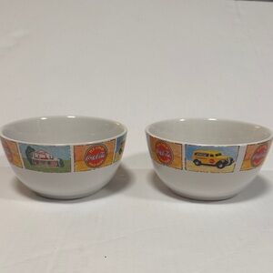 Coca-Cola Vintage Design Ceramic Bowls
